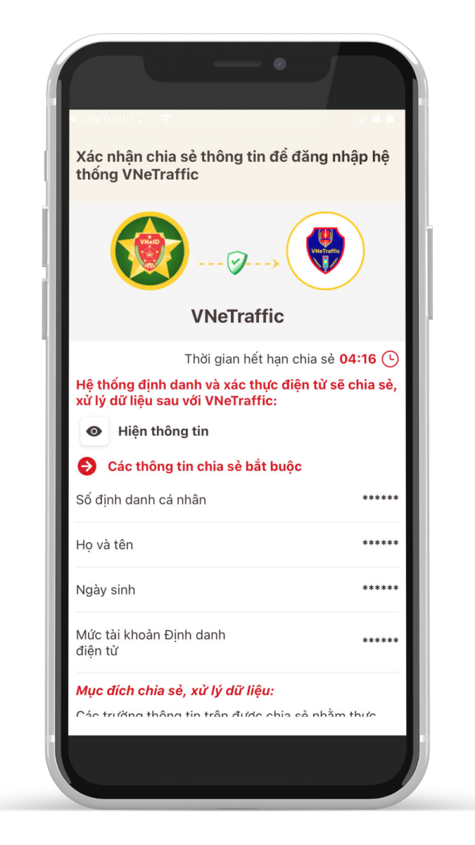 VNeTraffic - Hướng dẫn nâng cấp tài khoản định danh mức 2