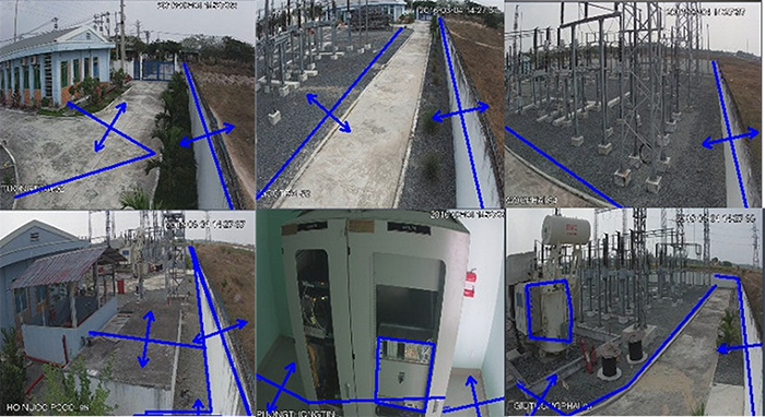 Hệ thống camera giám sát và thiết bị PCCC trạm 110KV Kết nối Trung tâm điều khiển của Điện lực tỉnh