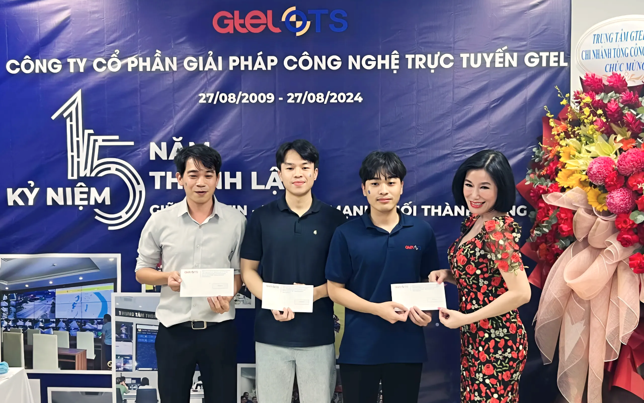 KỶ NIỆM 15 NĂM THÀNH LẬP CÔNG TY CỔ PHẦN GIẢI PHÁP CÔNG NGHỆ TRỰC TUYẾN GTEL (27/08/2009 - 27 /08/2024)